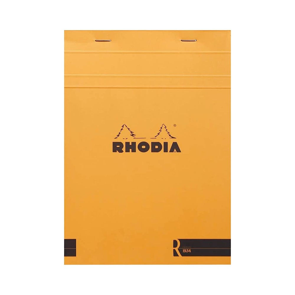 Rhodia Orange R 6"x8-1/4" Lined Top Stapled Notepad 80ct