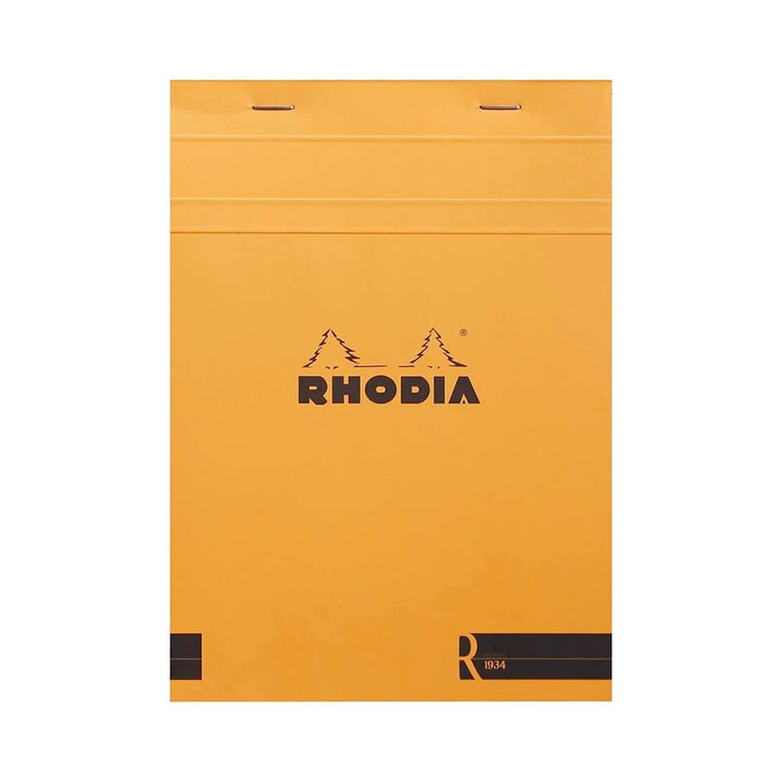Rhodia Orange R 6"x8-1/4" Lined Top Stapled Notepad 80ct
