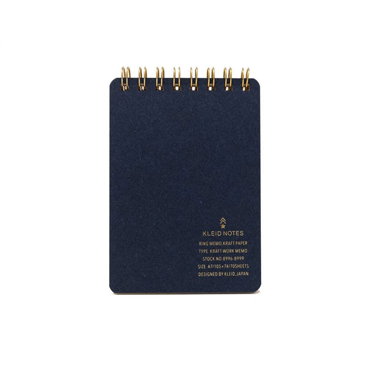 Kleid Kraft Paper Top Spiral Memo Book#color_charcoal
