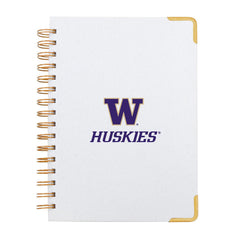 MCM 'W' Huskies Hard Cover Metal Corners Notebook