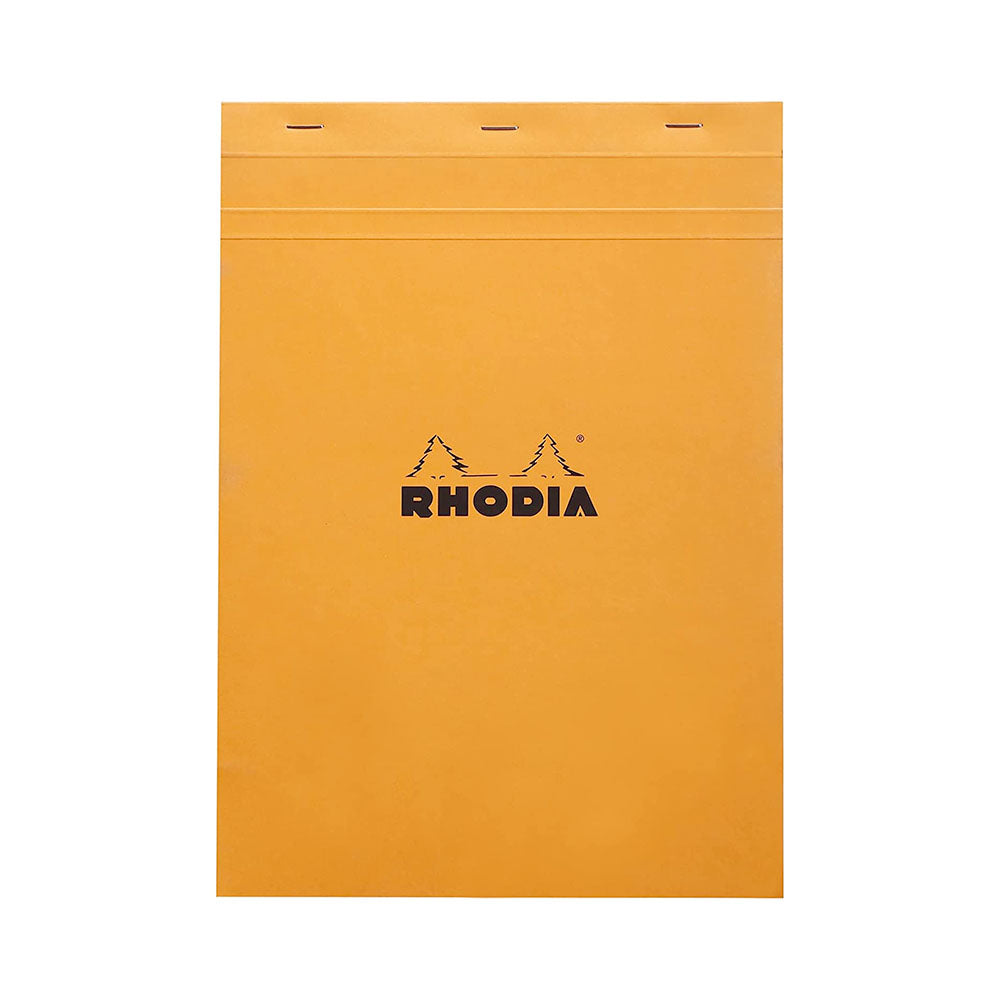 Rhodia Orange 8-1/4"x11-3/4" 5x5 Quad Graph Top Stapled 80ct