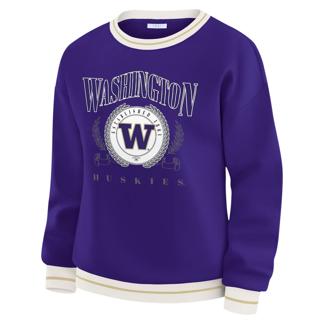 WEAR Women's Washington Seal FW25 Rib Stripe Crewneck