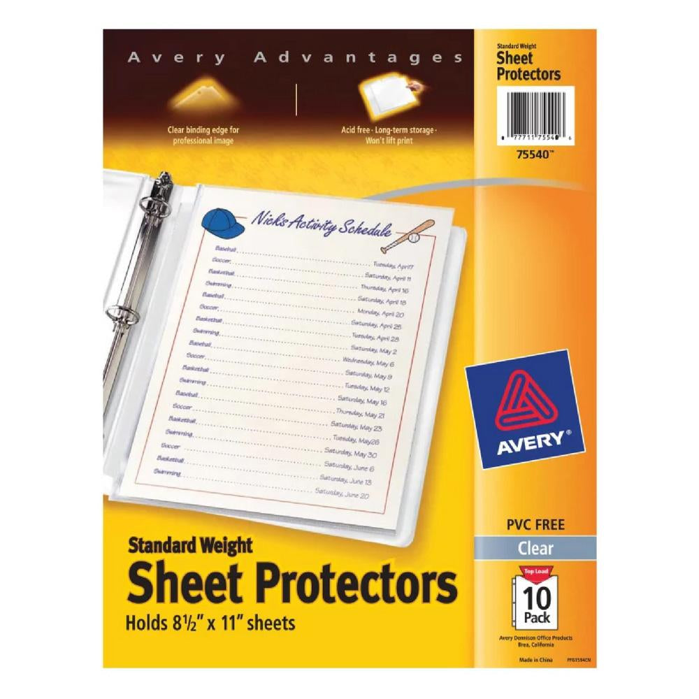 Avery Standard Weight Sheet Protectors 10 Count