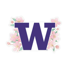 SDS Purple W Cherry Blossoms Rugged Sticker 3.5"