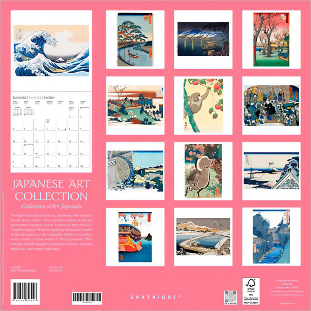 2027 Graphique De France 12" x 12" Japanese Art Collection Wall Calendar