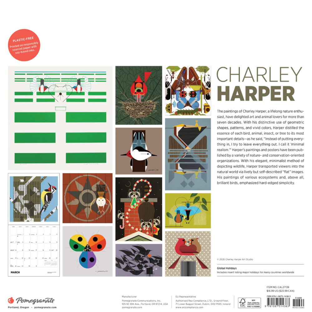 Charley Harper 2027 Wall Calendar
