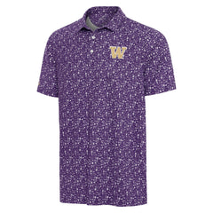Antigua Men's Washington Huskies Football Gameday Print Polo Hover