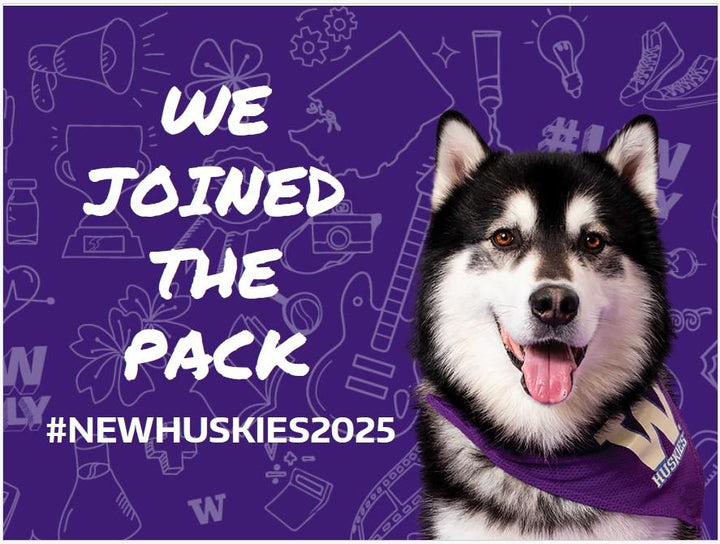 UW Family New Huskies Double-Sided Yard Sign 18" x 24"
