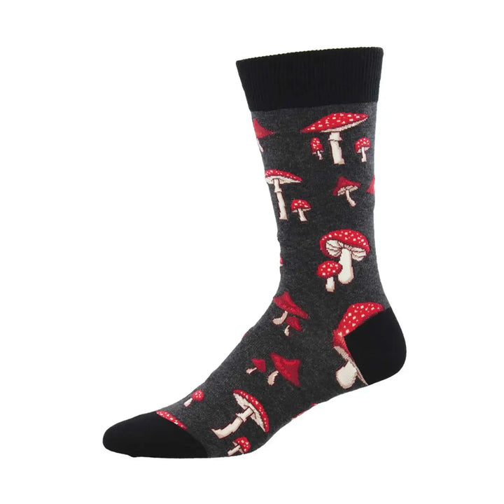 Socksmith Charcoal Heather Pretty Fly For a Fungi Socks