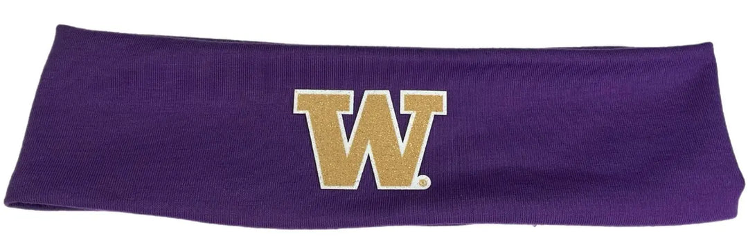 USA Bows Purple W Cotton Stretch Headband