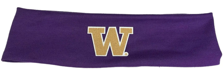 USA Bows Purple W Cotton Stretch Headband