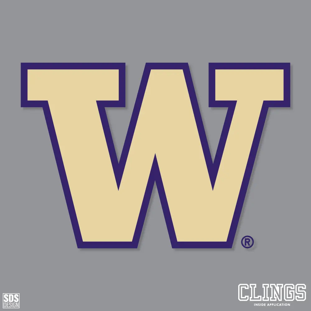 SDS W Gold Fill Purple Outline Cling Inside Application Decal 3"
