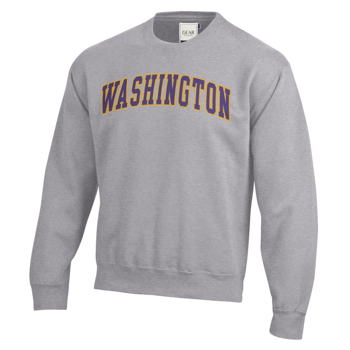 GFS Unisex Washington Huskies Twill Arch Big Cotton Crewneck