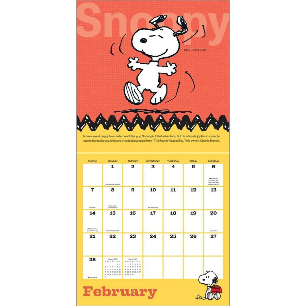 PEANUTS 2027 Wall Calendar with Clings