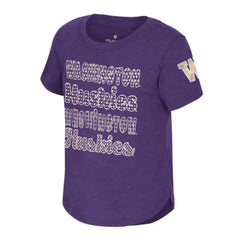 Photo of Colosseum Girls' Purple Washington Huskies Flame Princess Tee.