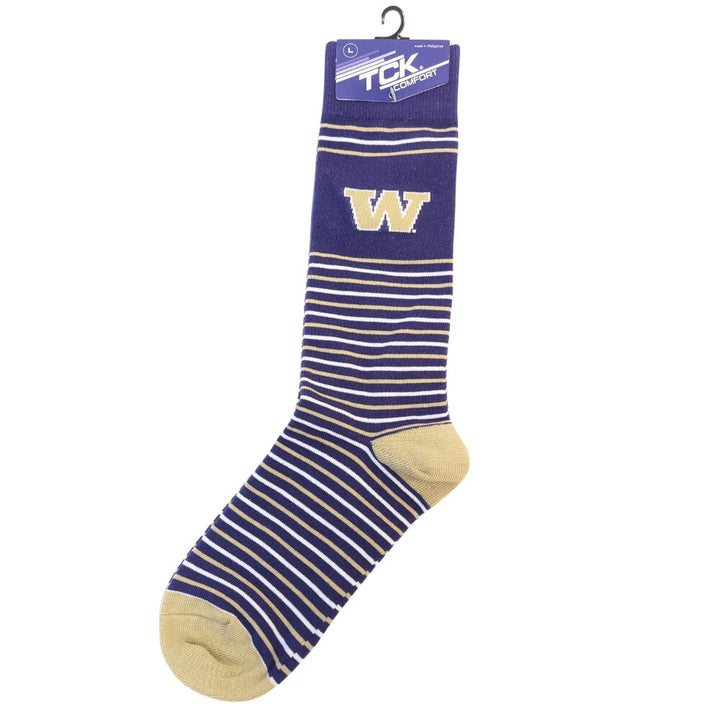 TCK Striped Purple and Gold W Dress Socks