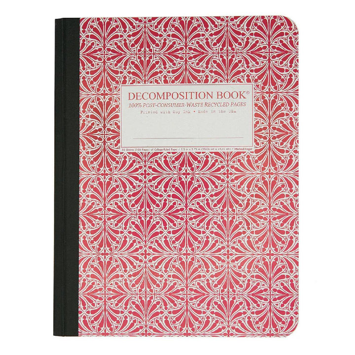 Decomposition Red Tile 7.5"x9.75" College Sewn 80ct