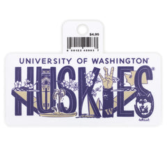 Neil Regina U of WA Huskies Vinyl Sticker 4.25" x 2"