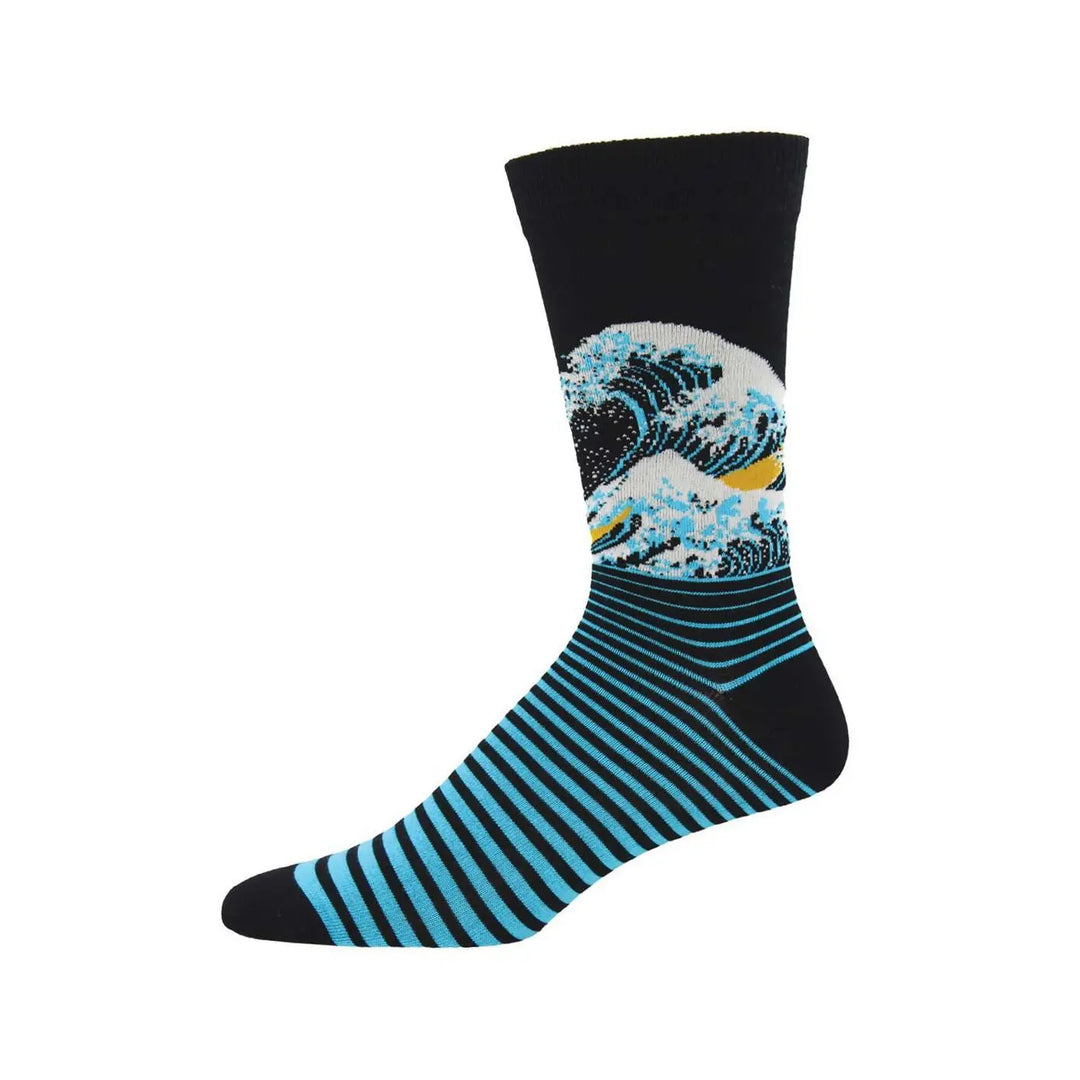 Socksmith Black The Wave Men's Socks