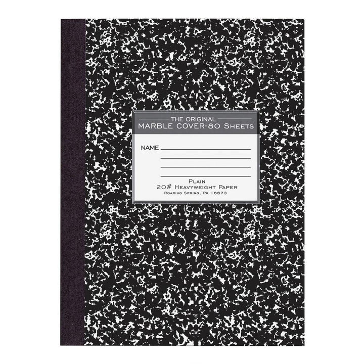 Roaring Spring Marble Plain Heavyweight Composition Notebook 160ct