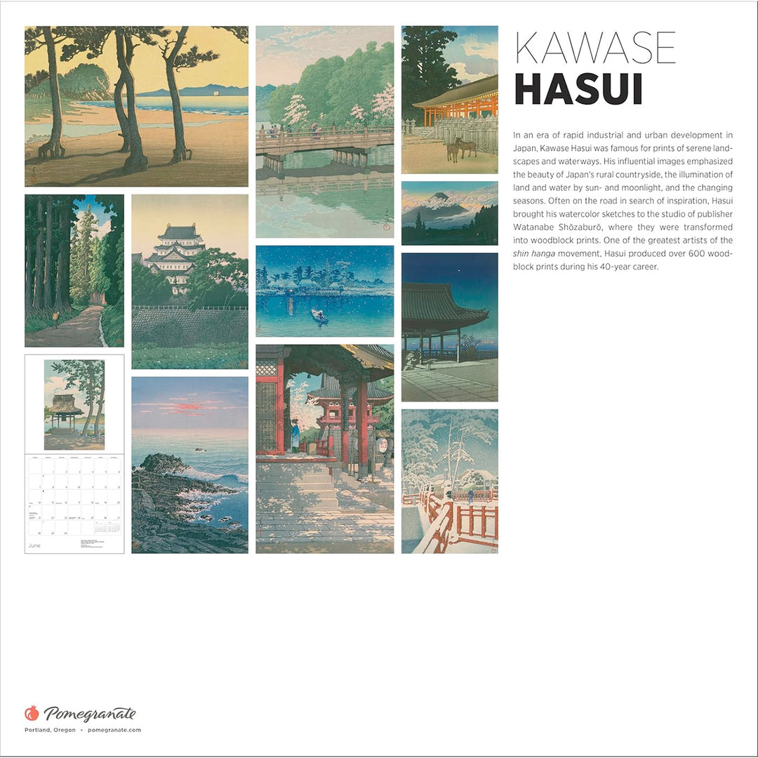 Kawase Hasui 2026 Wall Calendar