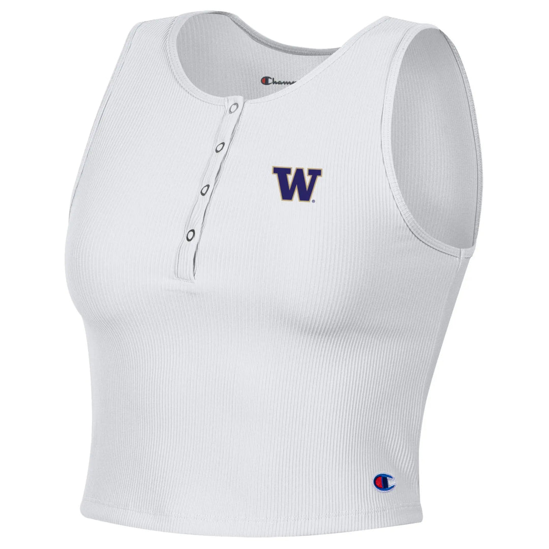 Champion Women's FW25 W Logo Rib Henley Tank