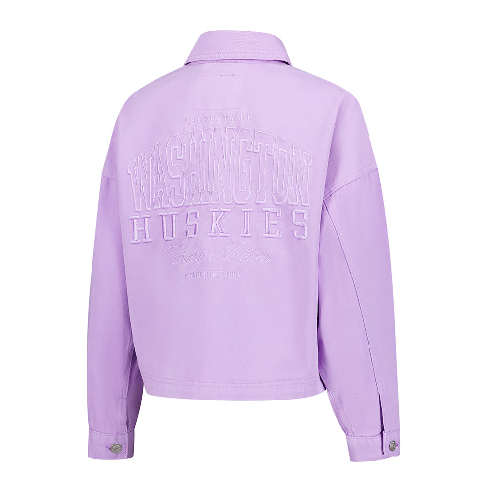 Gameday Social Women's Washington Huskies Sanders Embroidery Canvas Twill Jacket