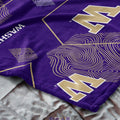 Northwest Purple W WA Huskies Single Layer Cloud Blanket 60" x 70" thumbnail