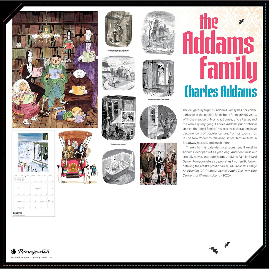 Charles Addams: The Addams Family 2026 Wall Calendar