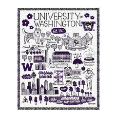 Photo of Neil Julia Gash U of W Tapestry Blanket UWA 48" x 60".