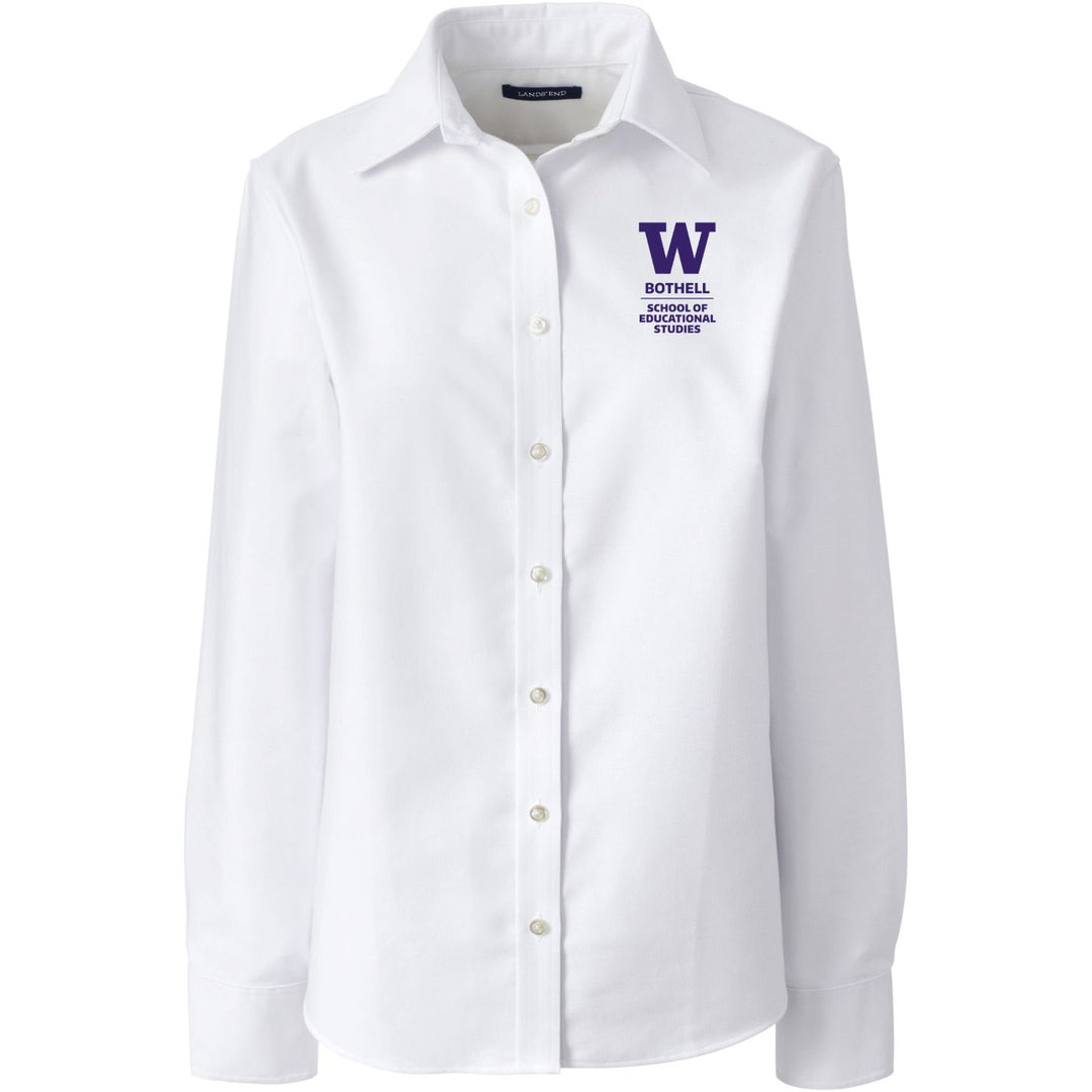 Lands' End Women's UW Bothell School of Educational Studies Long Sleeve Oxford Shirt