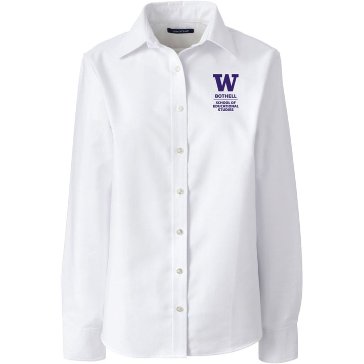 Lands' End Women's UW Bothell School of Educational Studies Long Sleeve Oxford Shirt