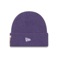 New Era Unisex Purple W Knit WAFFLE Cuff Beanie Back thumbnail