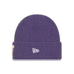 New Era Unisex Purple W Knit WAFFLE Cuff Beanie Back Hover