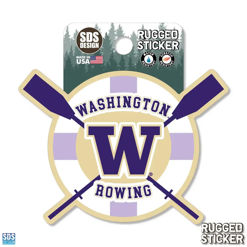 SDS W Rowing Rugged Sticker 3.5"