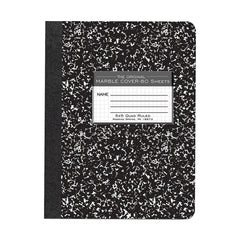 Roaring Spring Black Marble 5x5 Quad Sewn 9.75"x7.5" Notebook 80ct