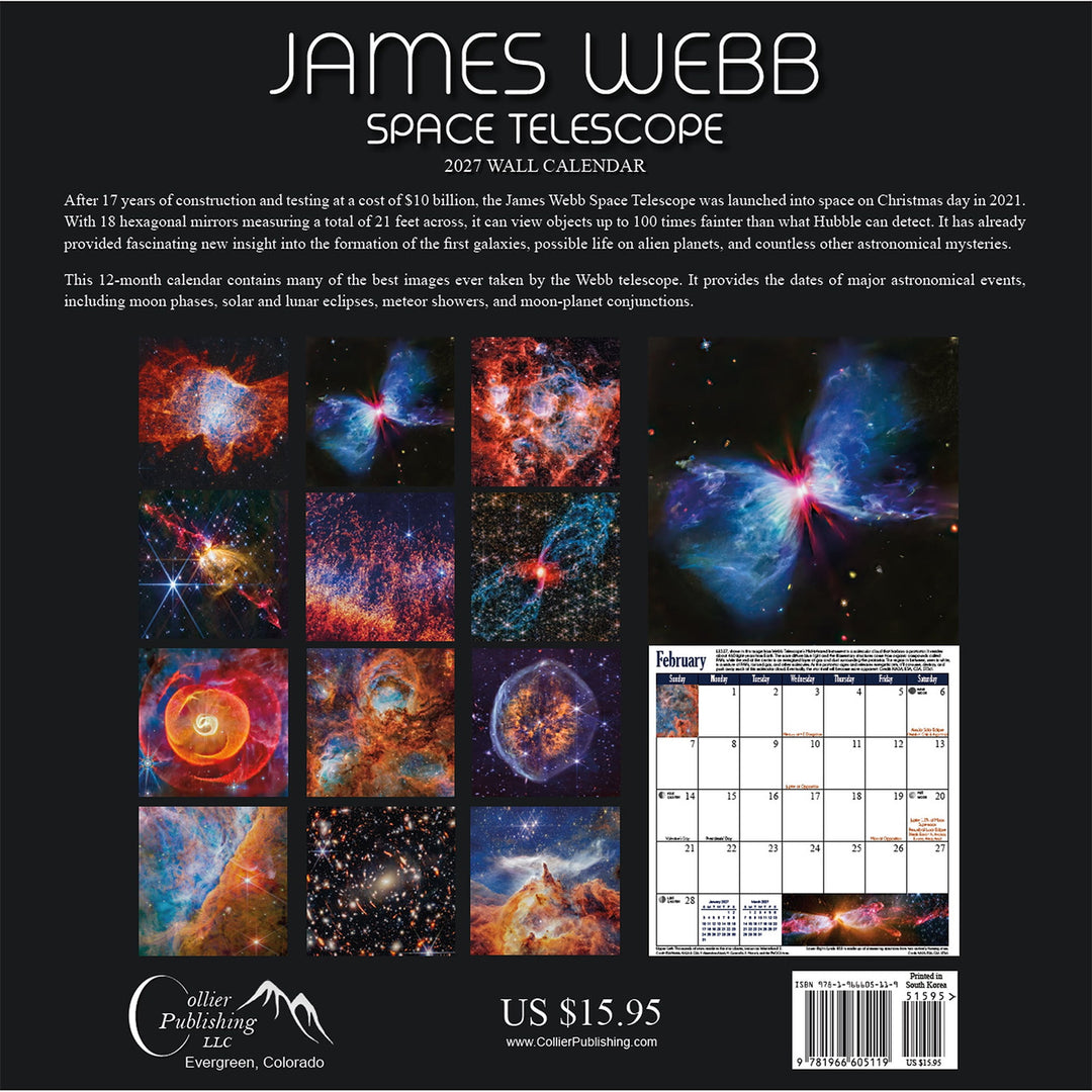 2027 James Webb Space Telescope Wall Calendar