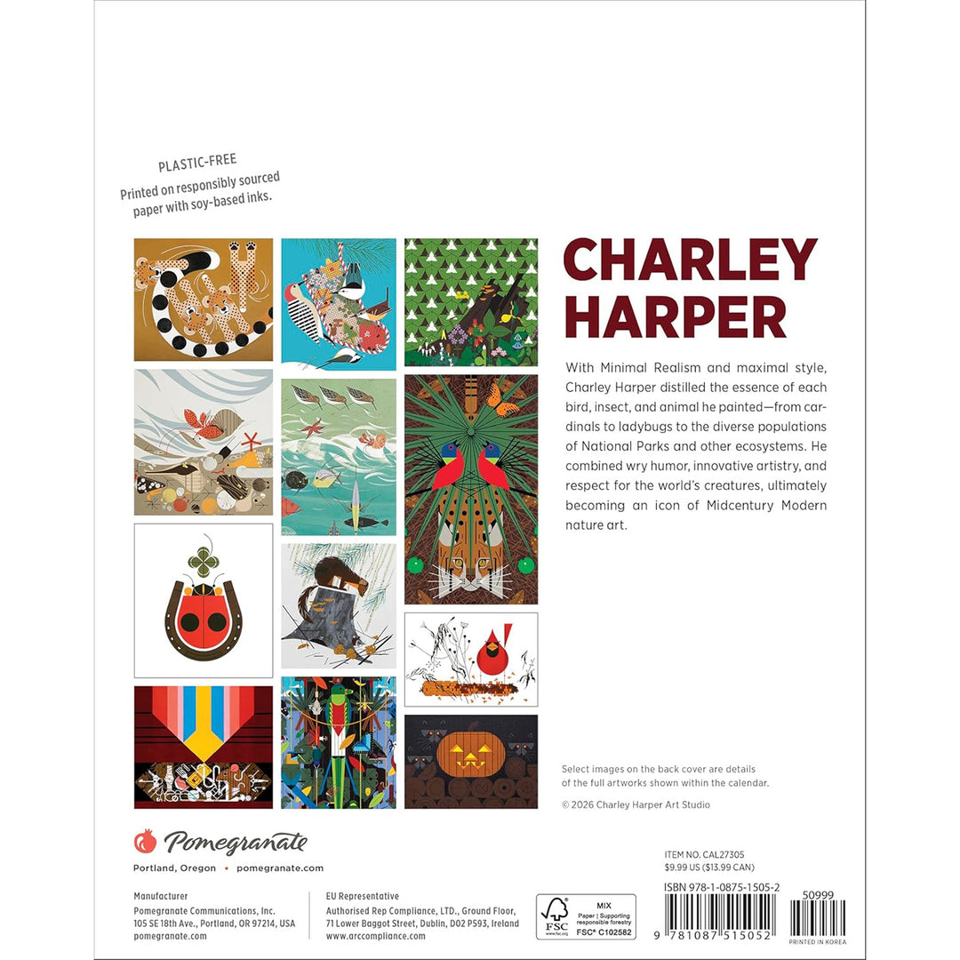 Charley Harper 2027 Mini Wall Calendar