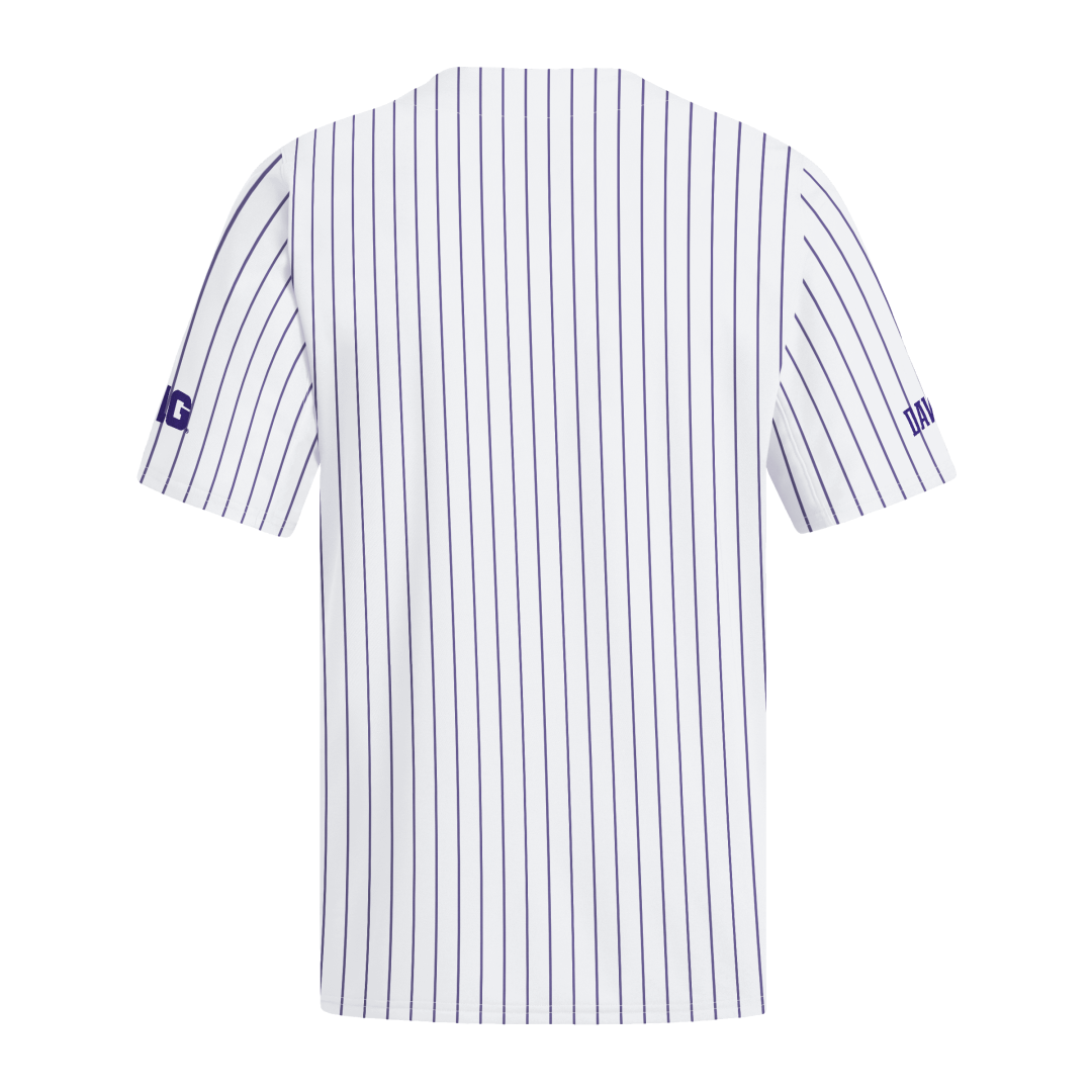 adidas Men's 2026 W Logo Pinstripe Baseball Jersey