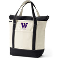 Lands' End Natural Canvas UW Alumni Zip Top Tote Bag thumbnail