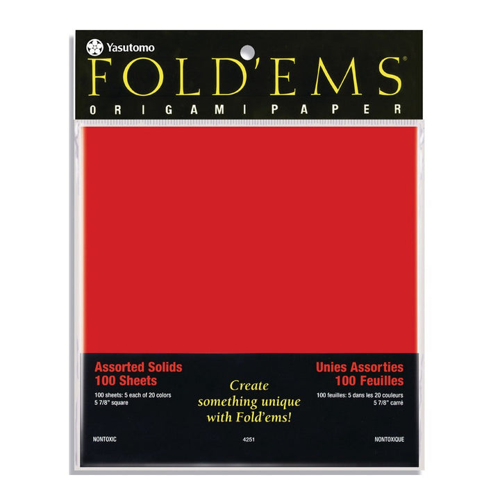 Assorted Colors Origami 100-sheets 6in