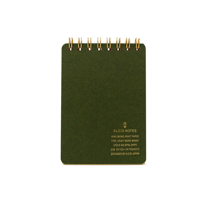 Kleid Kraft Paper Top Spiral Memo Book