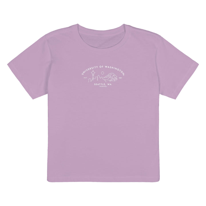 USCAPE Women's UW Seattle Skyline High Waisted Tee