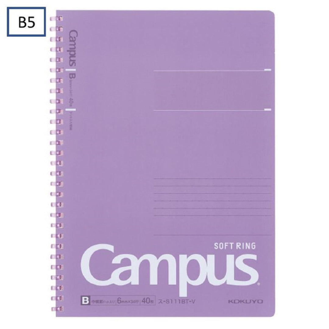 Kokuyo Campus B5 6mm Ruled Soft Ring Notebook 40ct