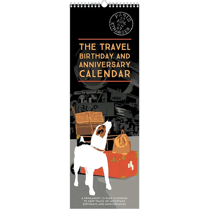 Linnea Design 2026 15" x 5" Perpetual Travel Birthday & Anniversary Calendar