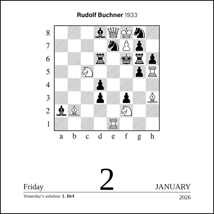 Chess 2026 Day-to-Day Calendar