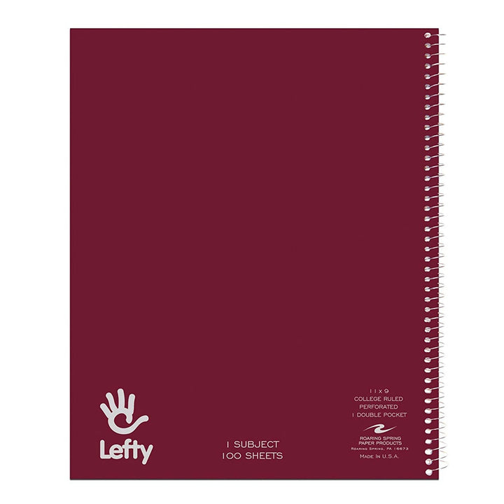 Roaring Spring Lefty 1 Subject College Ruled Spiral Bound Notebook 100ct