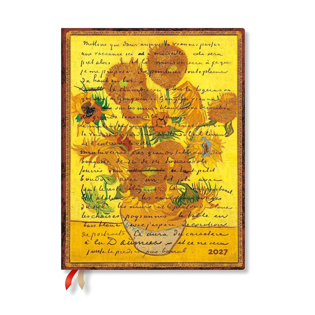2027 Van Gogh, Sunflowers Ultra Horizontal Hardcover 12-Month Weekly Planner