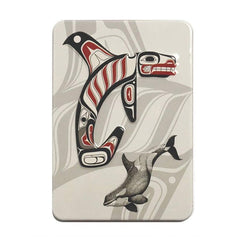 Native Northwest Killer Whale Embossed Metal Magnet