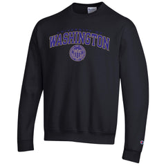 Champion Unisex Washington Official Seal Crewneck#color_black Hover